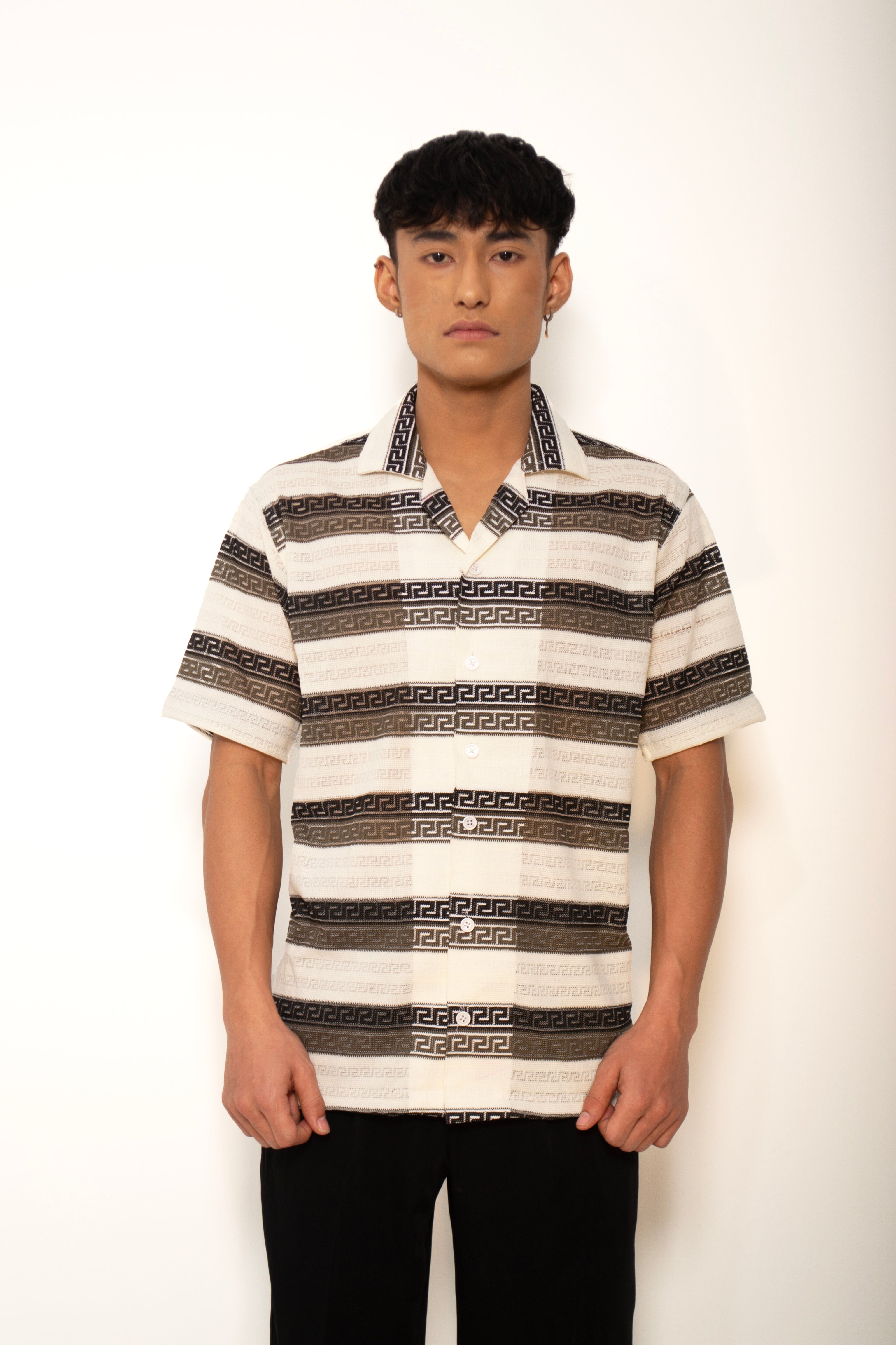 Ebony Sands Stripe Knitted Shirt