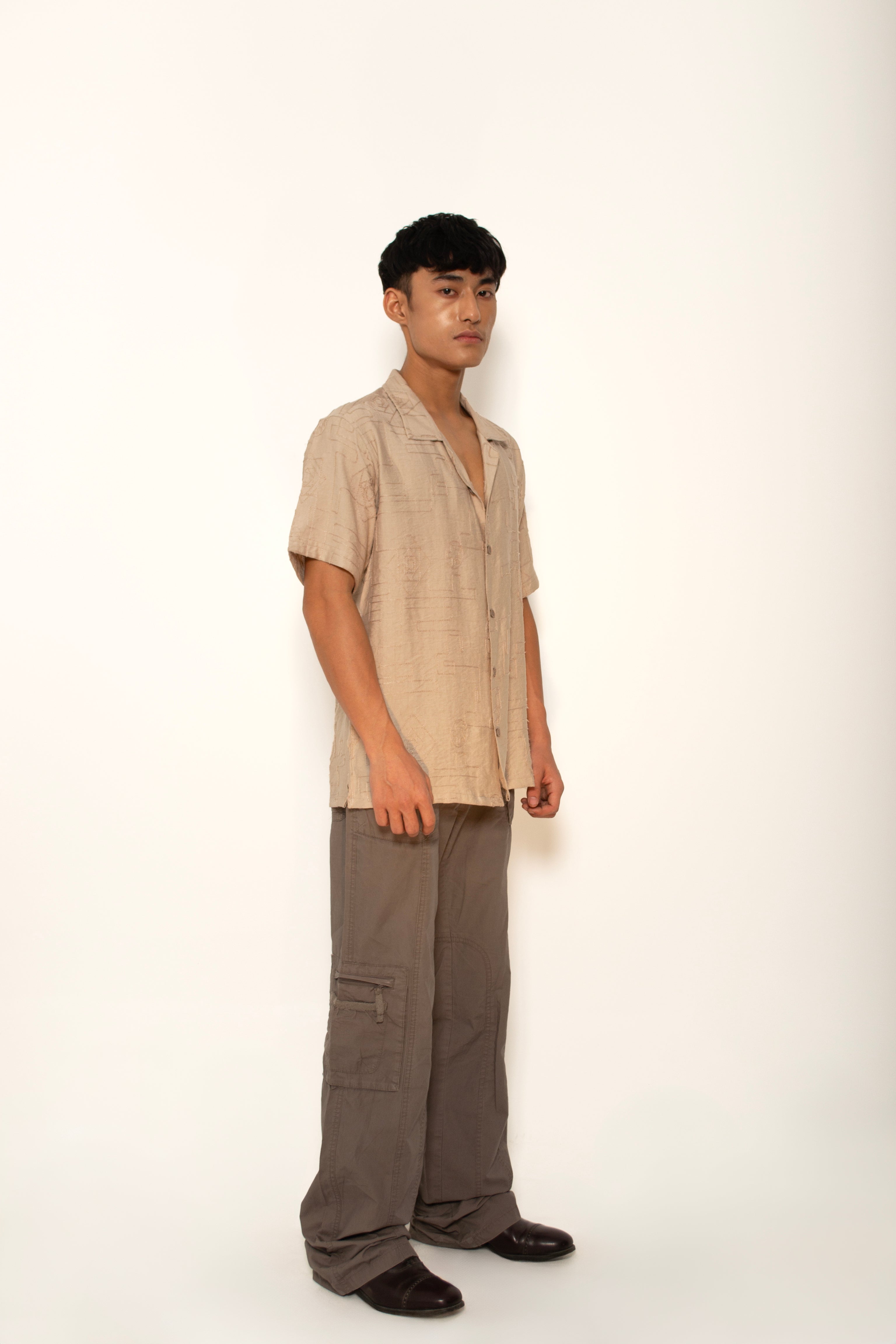 Beige Breeze Knitted Shirt