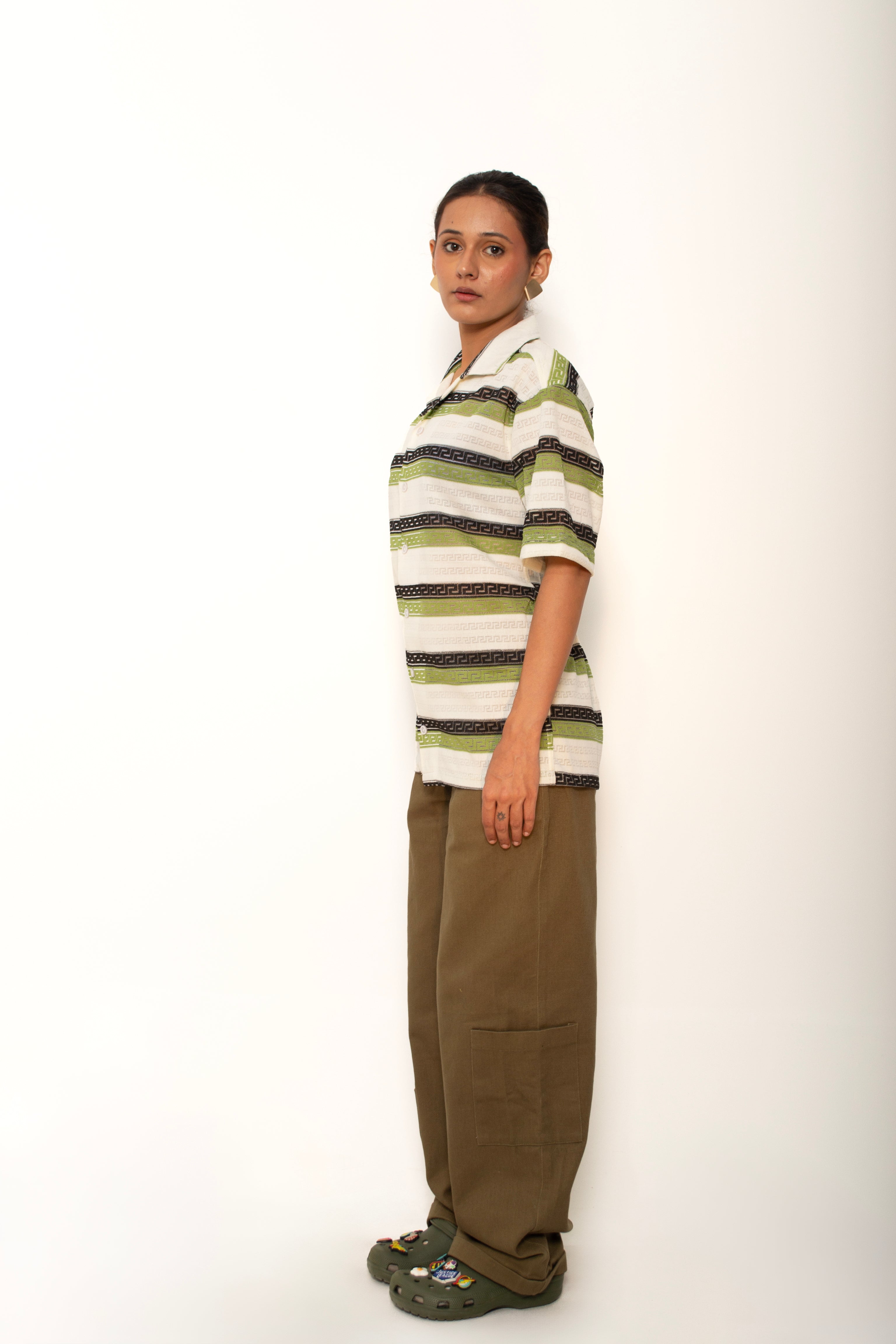 Green Gloove Stripe Knitted Shirt