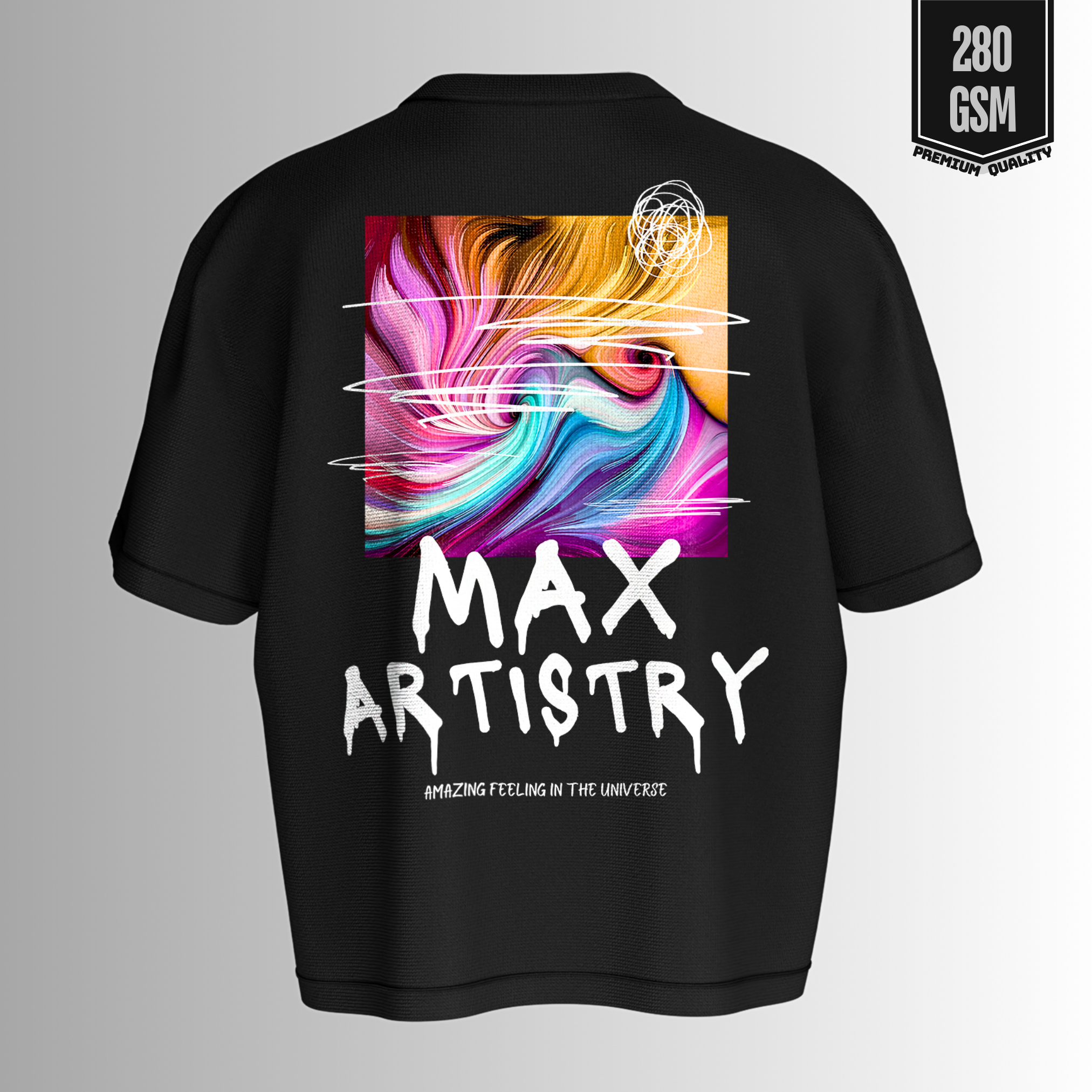 MAX ARTISTRY Printed Oversize Tee