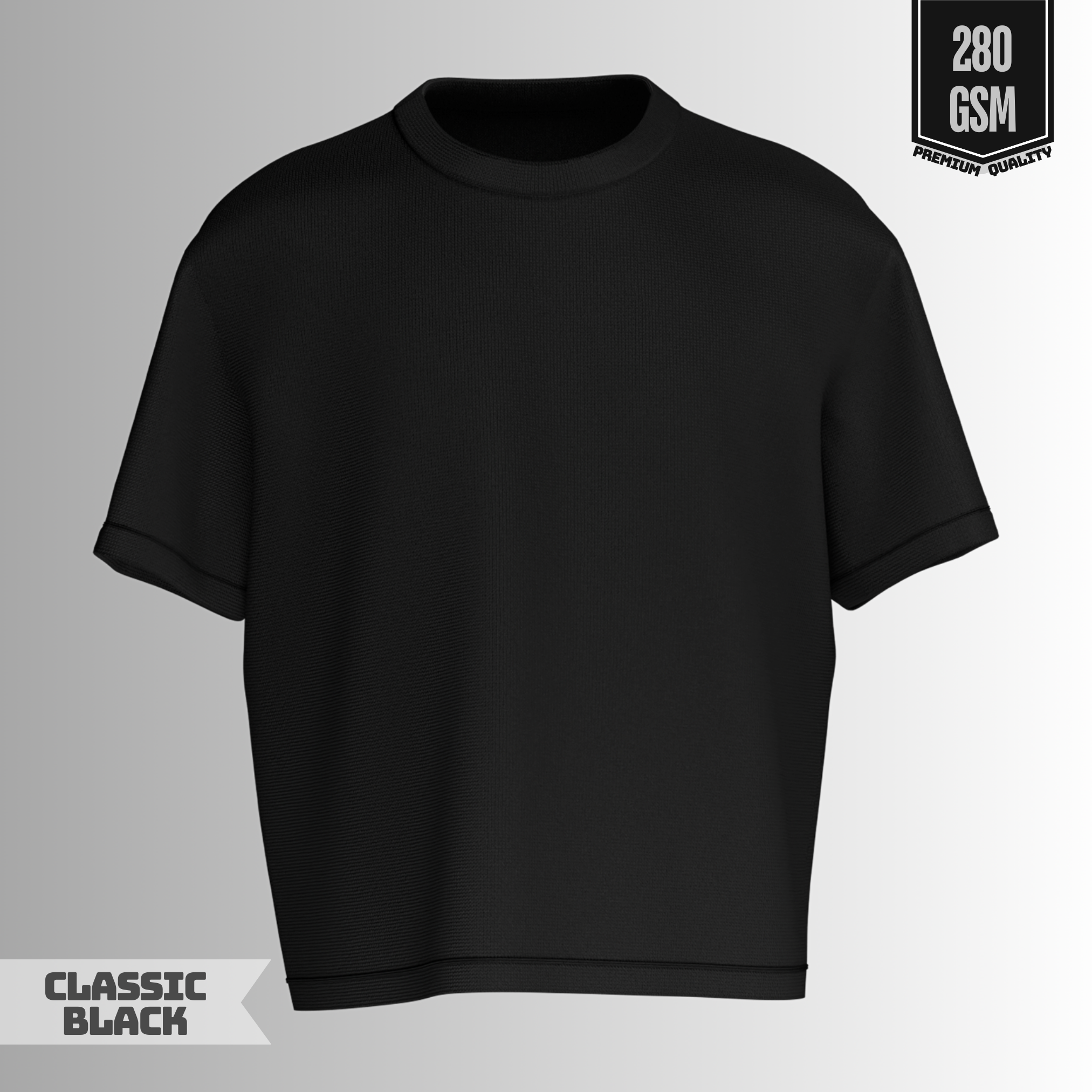 Classic Black Premium Oversized Tee