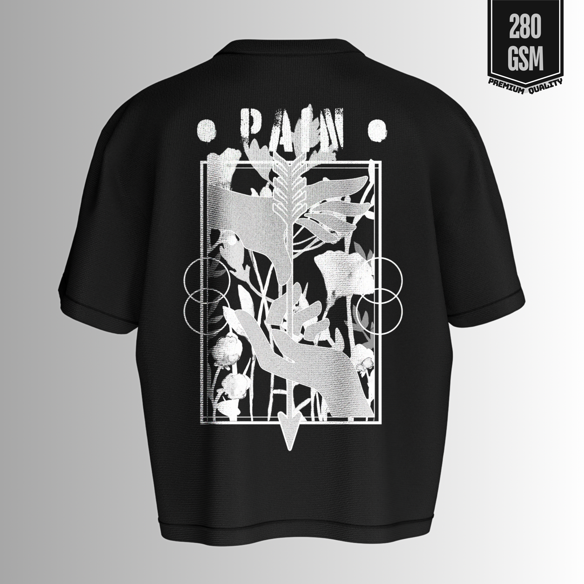 PAIN Cotton Printed Oversize Tee