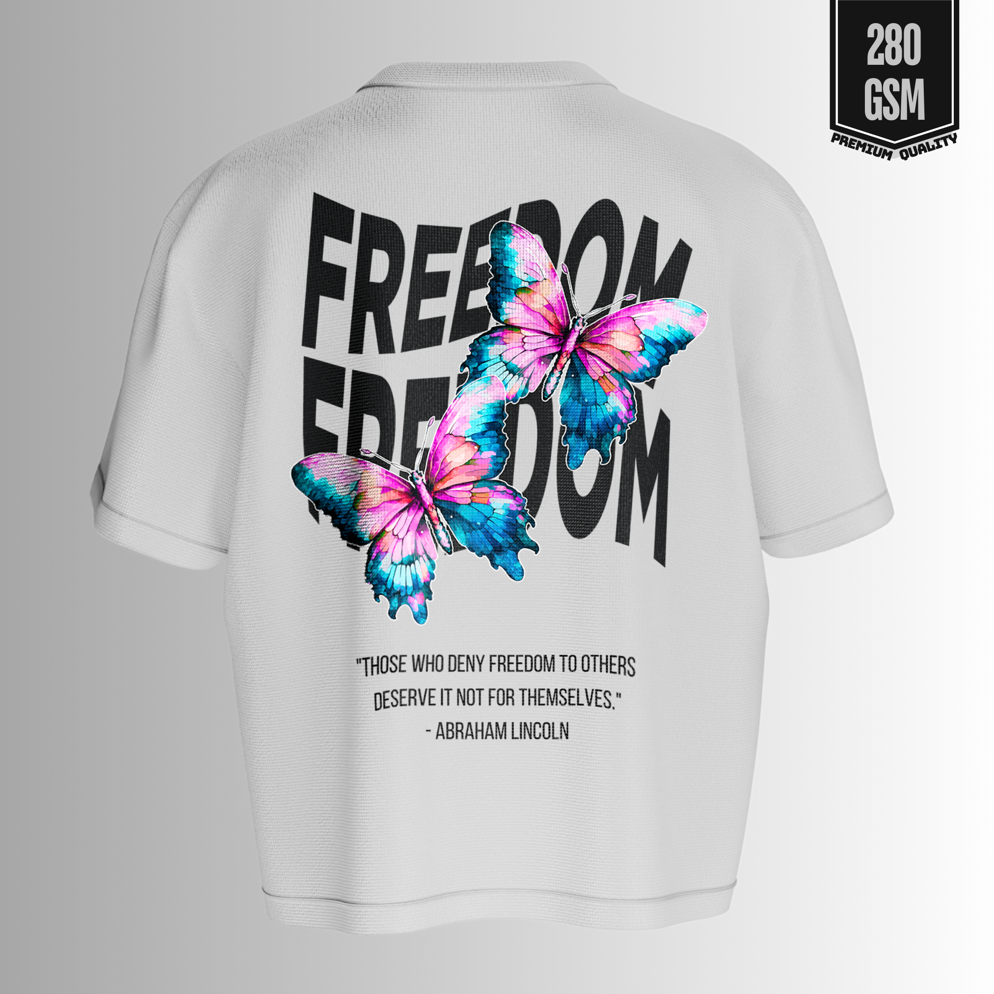 FREEDOM Cotton Printed Oversize Tee