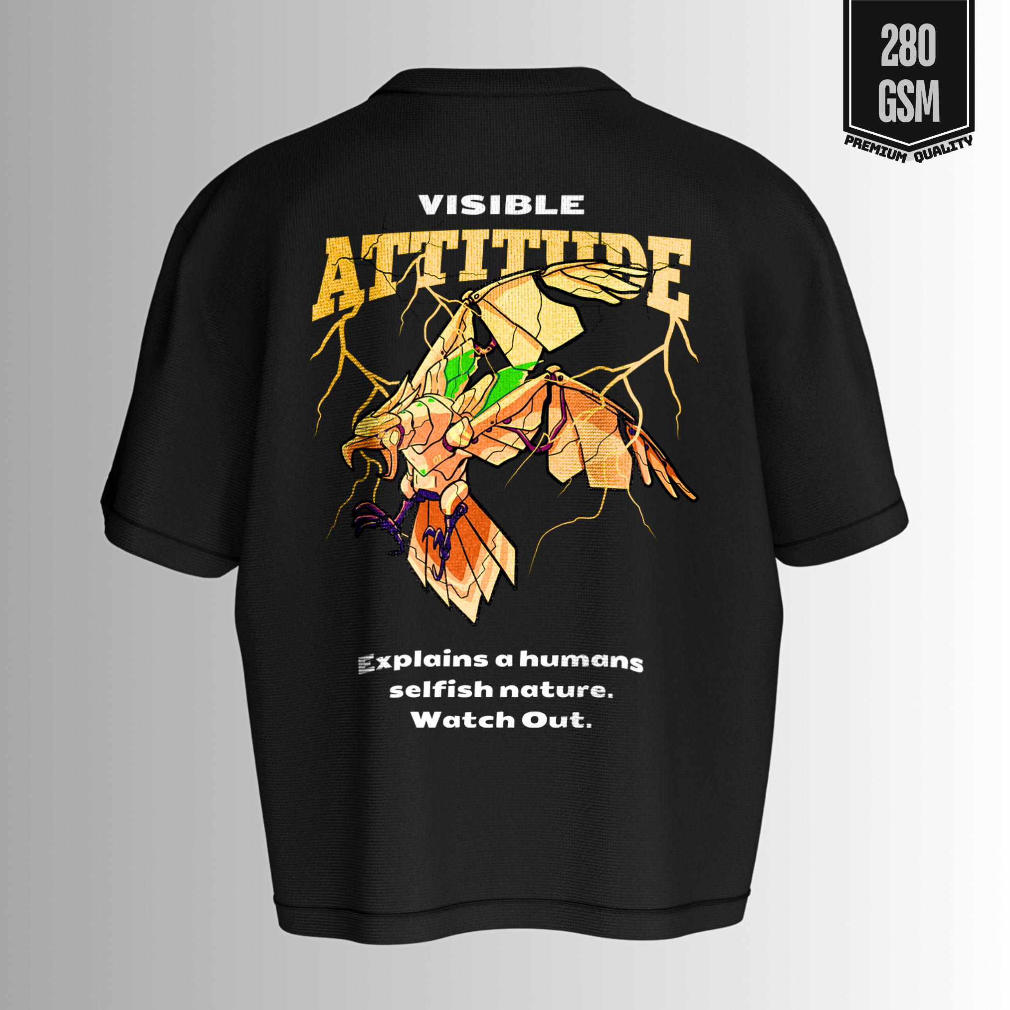 Attitude Printed Oversize Tee