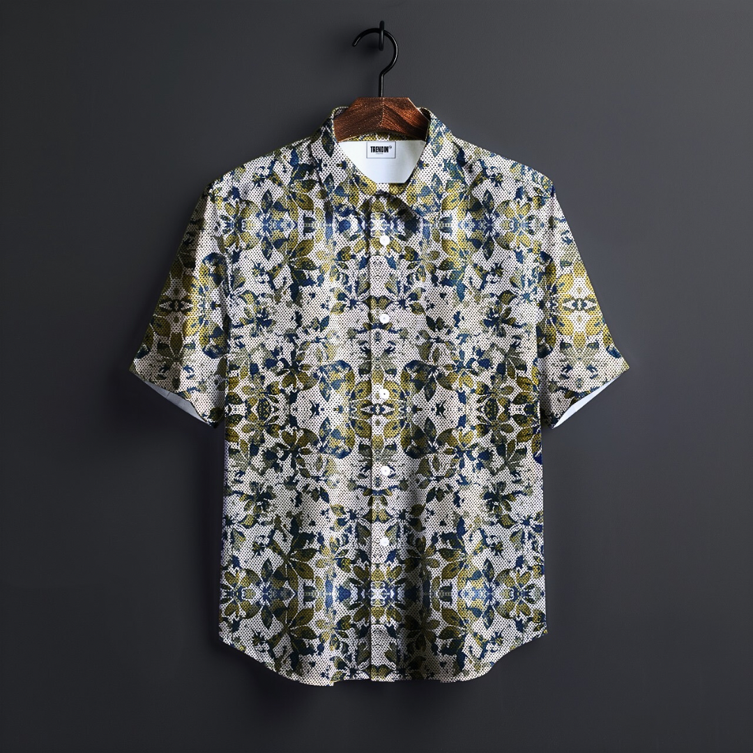 Floral Print Shirt & Short Set | 100% Cotton