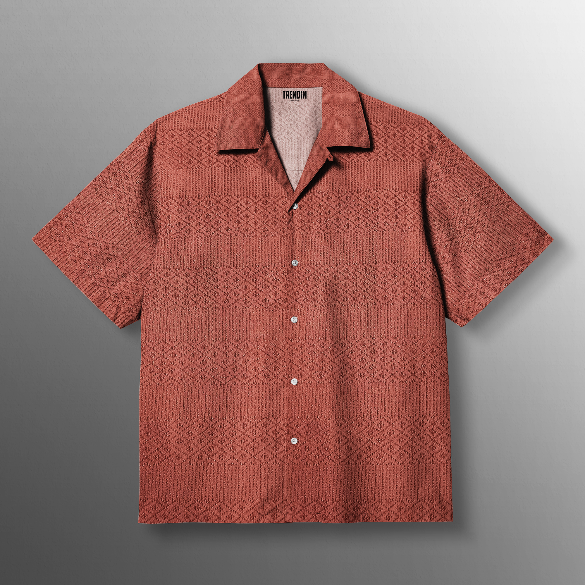 Rustic Clay Knitted Shirt