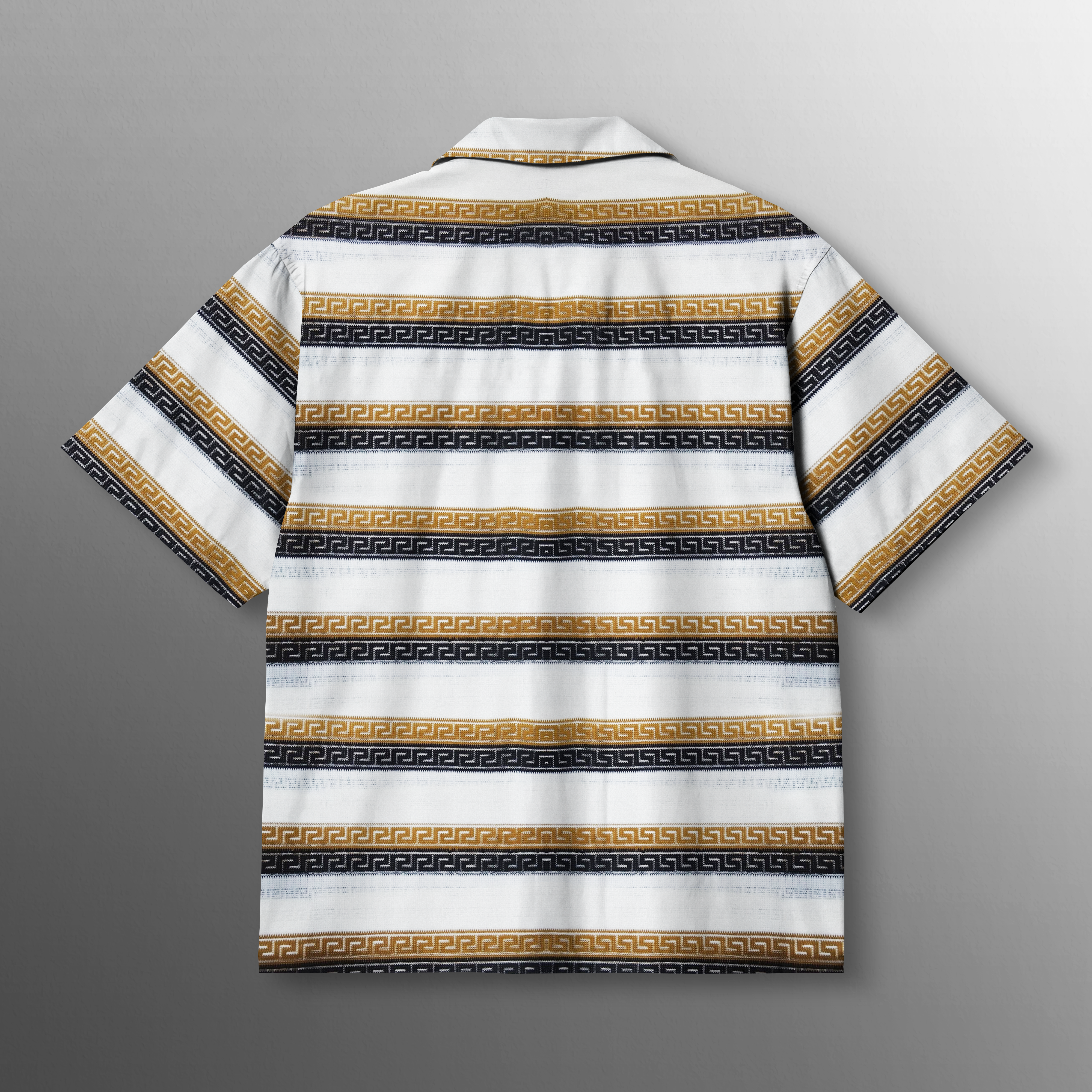 Golden Grids Knitted Shirt