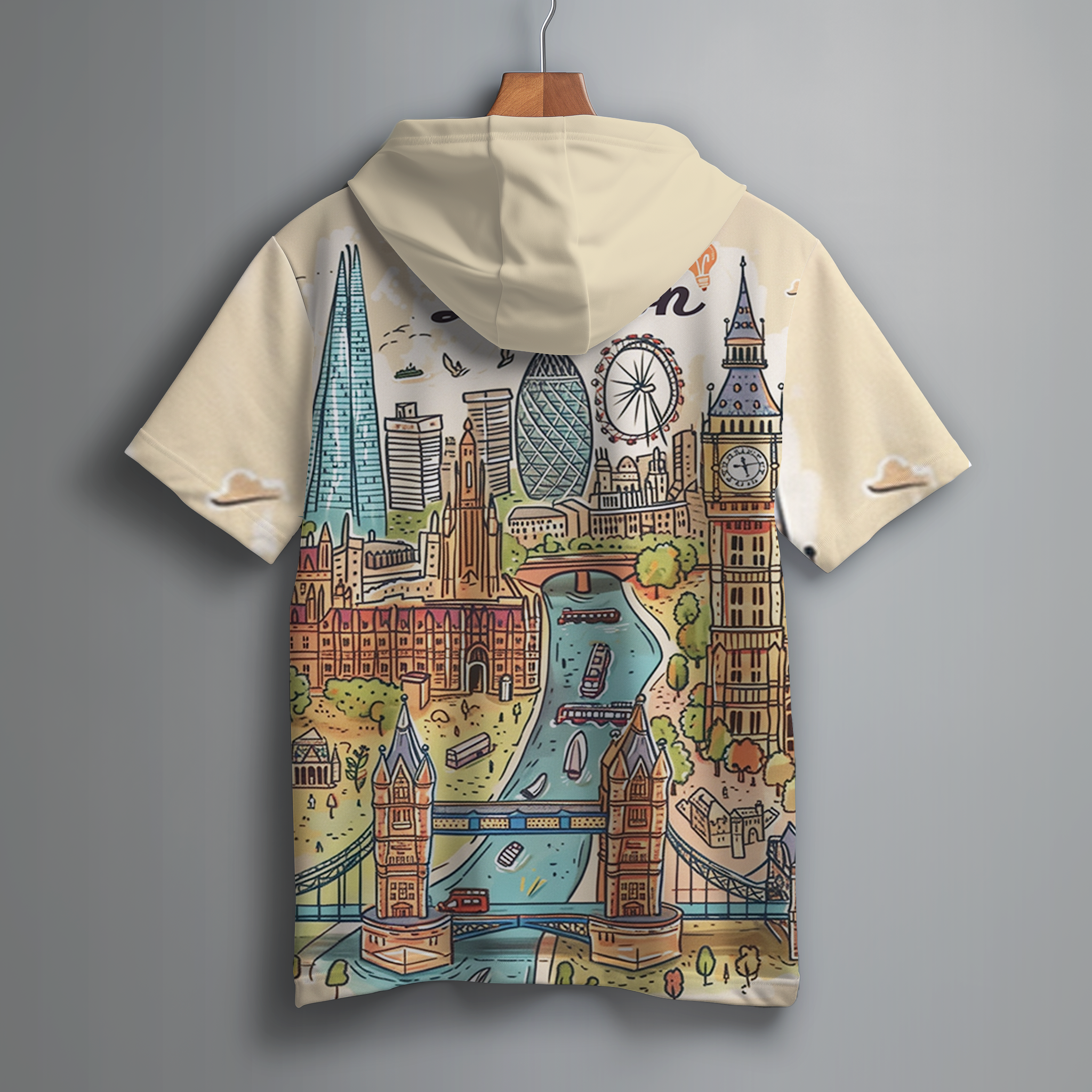 London -Oversized Printed Hoodie