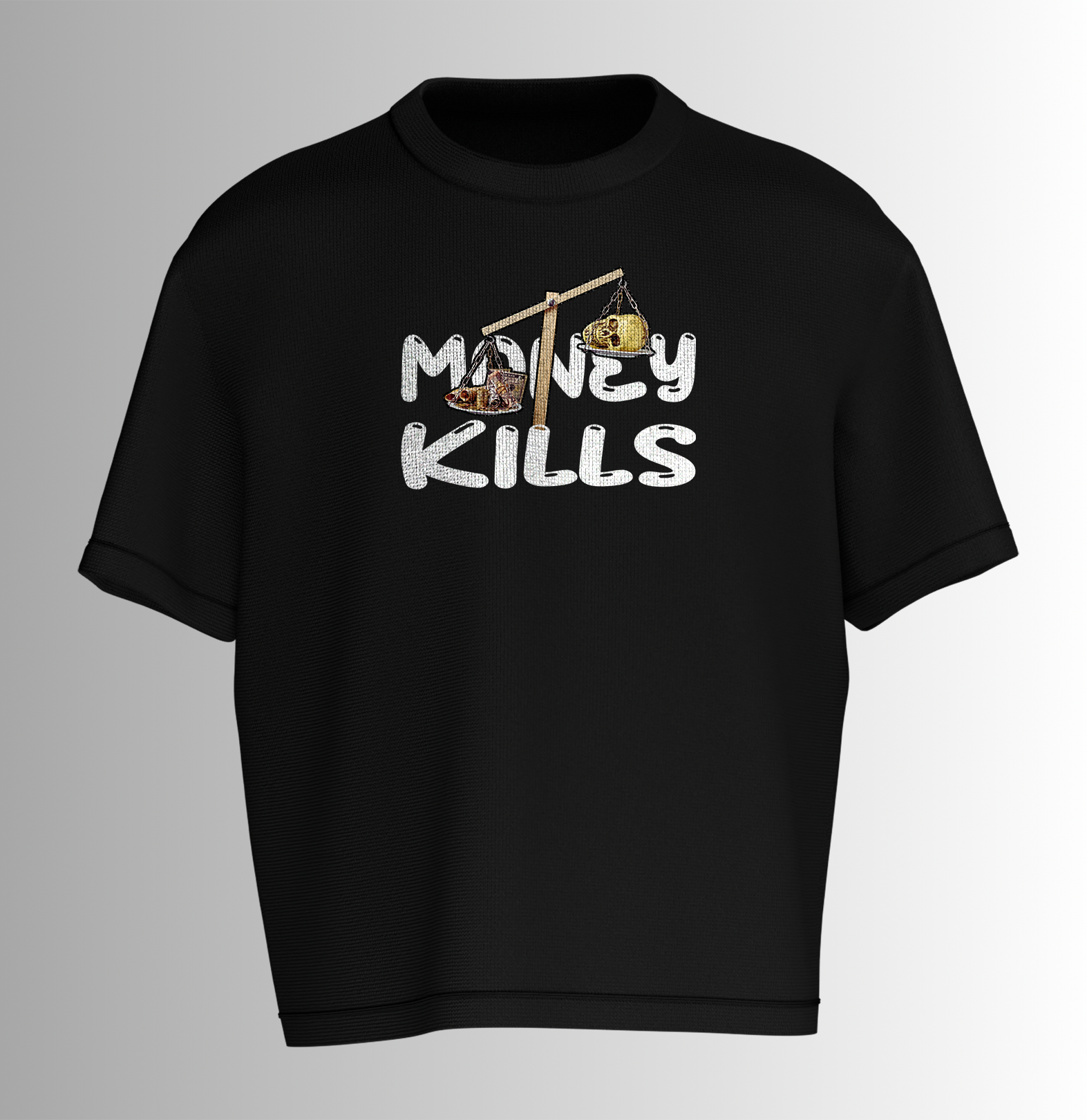 Money Kills Printed Oversize Tee